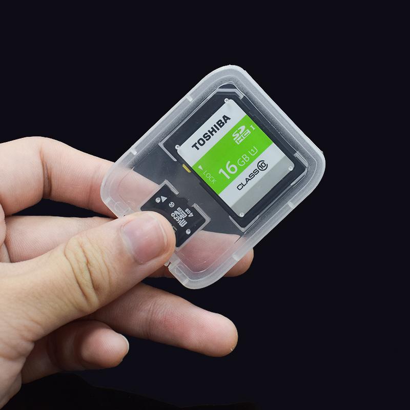 【現貨免運】記憶卡收納盒 SD卡收納盒 SD卡盒 TF卡/SD卡雙盒 雙卡小白盒 記憶體卡收納塑膠盒 儲存卡保護盒-細節圖3