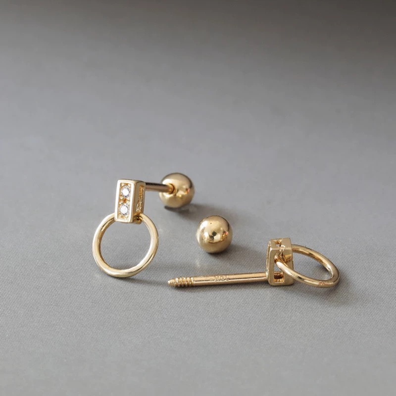 幾何圓圈耳環-細節圖2