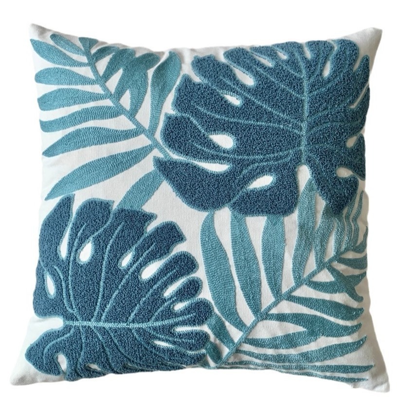 【LaMaison家居】熱銷美加歐洲跨境各國 ins風毛巾繡抱枕套 法式田園鄉村花卉刺繡家居沙發抱枕套  (不含芯)-規格圖10