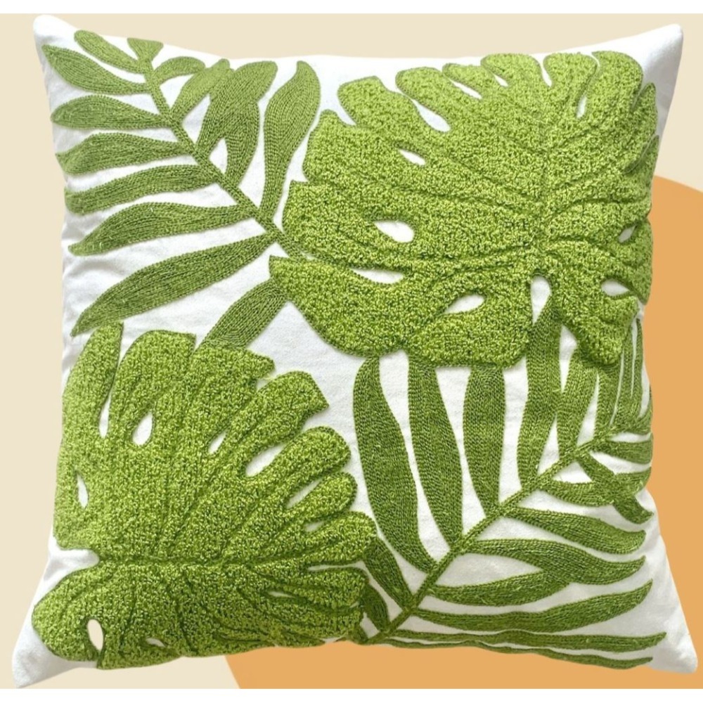 【LaMaison家居】熱銷美加歐洲跨境各國 ins風毛巾繡抱枕套 法式田園鄉村花卉刺繡家居沙發抱枕套  (不含芯)-規格圖10