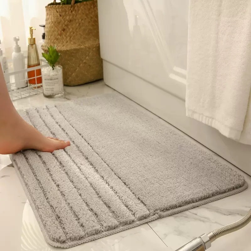 【LaMaison家居】美加熱賣素面超厚質感仿真植絨地墊地毯 廁所浴室玄關臥室強力吸水防滑腳踏墊-規格圖7