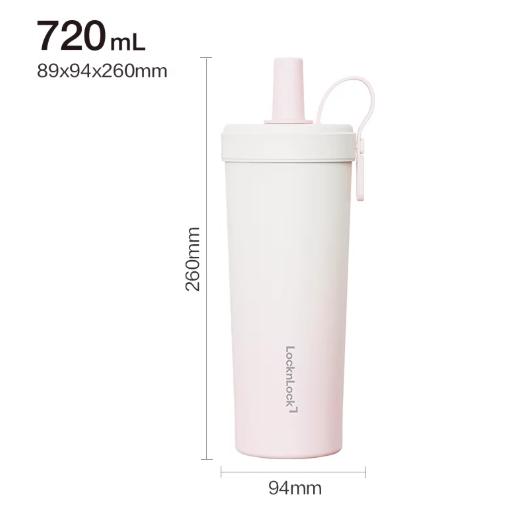 ❮現貨❯ Lock&Lock 樂扣樂扣 陶瓷內塗層 吸管杯 720ml 保溫杯 奶茶杯 飲料杯-規格圖8