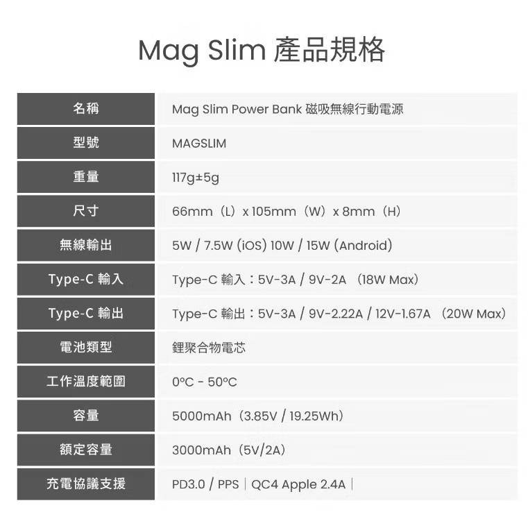 超薄行充 PhotoFast Mag Slim 磁吸 行動電源 行動充電-細節圖5