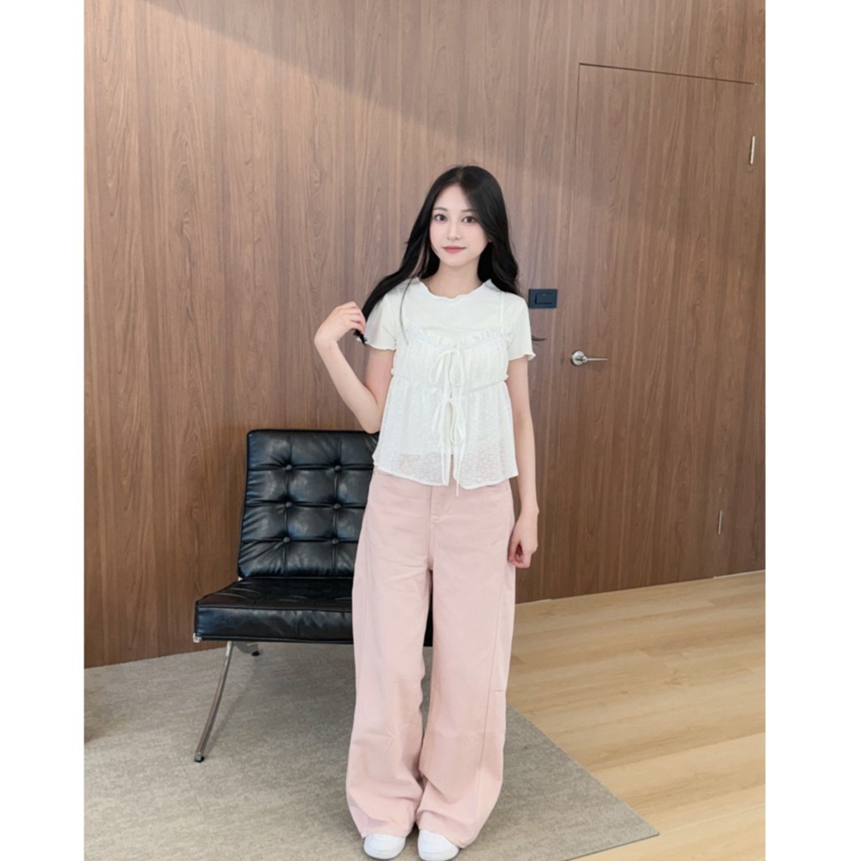 bunny_stall (現貨)一年四季都百搭的柔軟彎刀褲/牛仔長褲/S-L-細節圖6