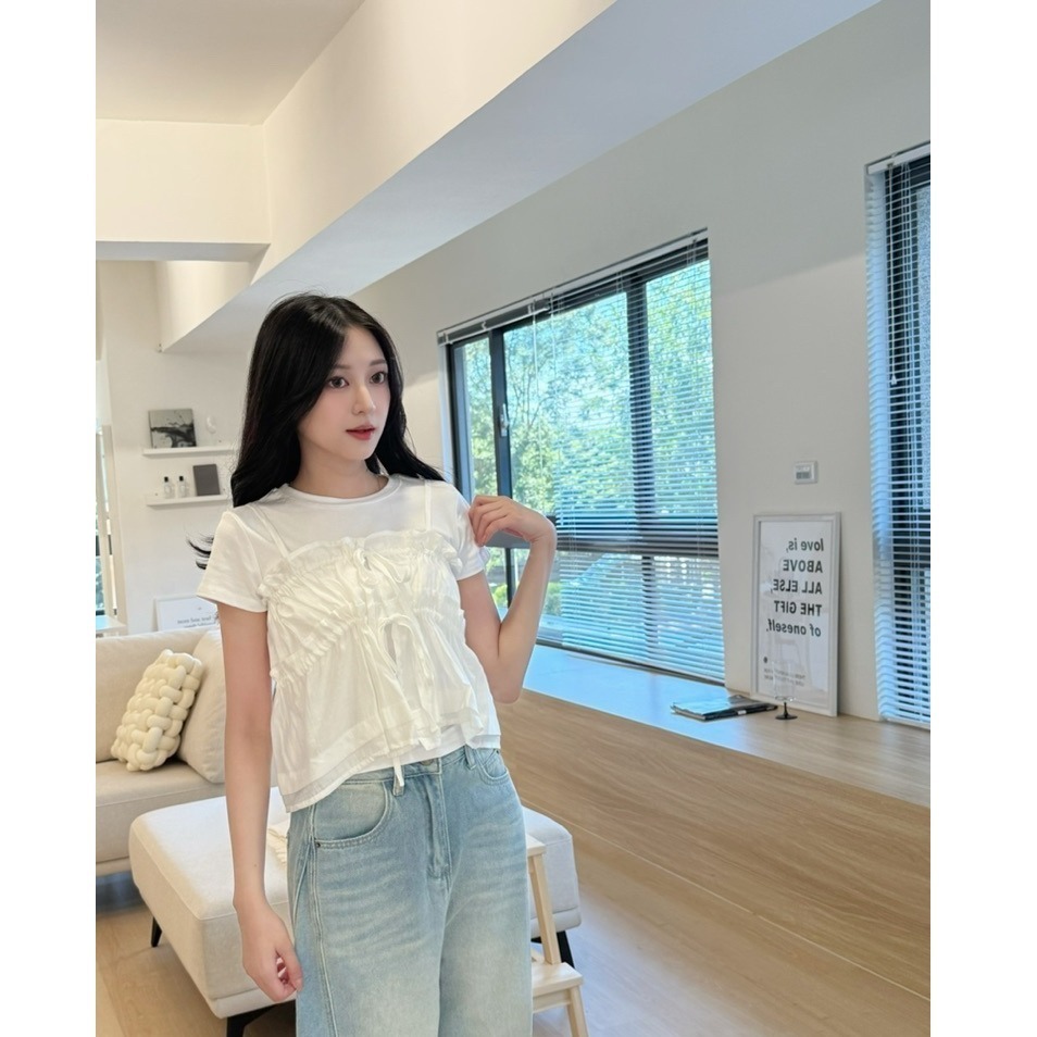 bunny_stall 層次穿搭必備🩵可調節式的緞面感外搭吊帶背心-細節圖6