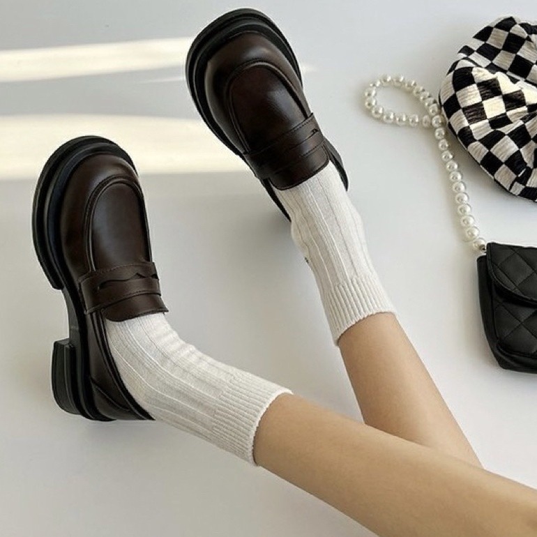 bunny_stall 人見人愛🖤穿起來輕巧舒適的百搭厚底鞋樂福鞋-細節圖6