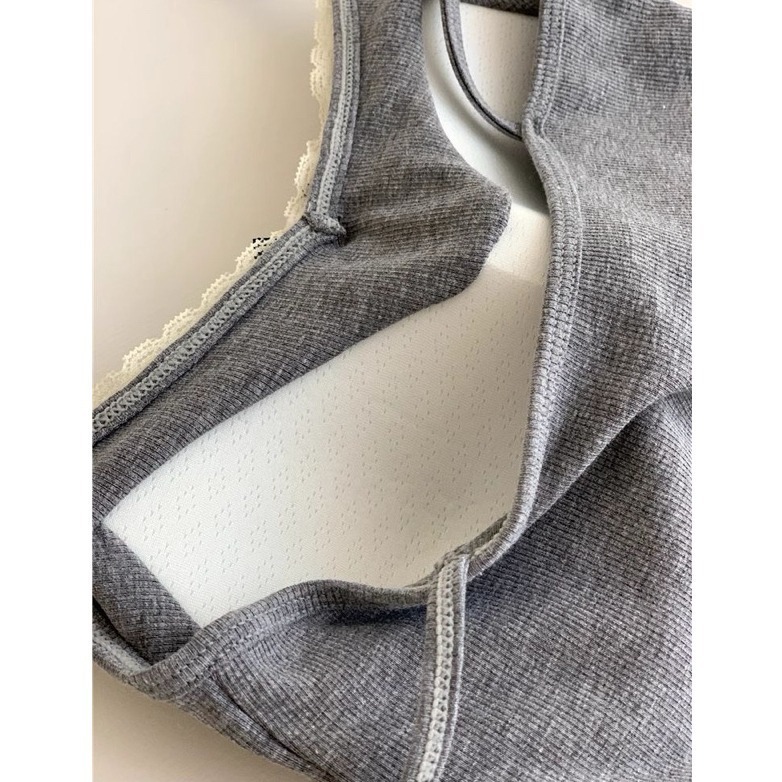 bunny_stall (現貨)單穿沒問題！美背蕾絲花邊吊帶背心/有胸墊/4Colors-細節圖8