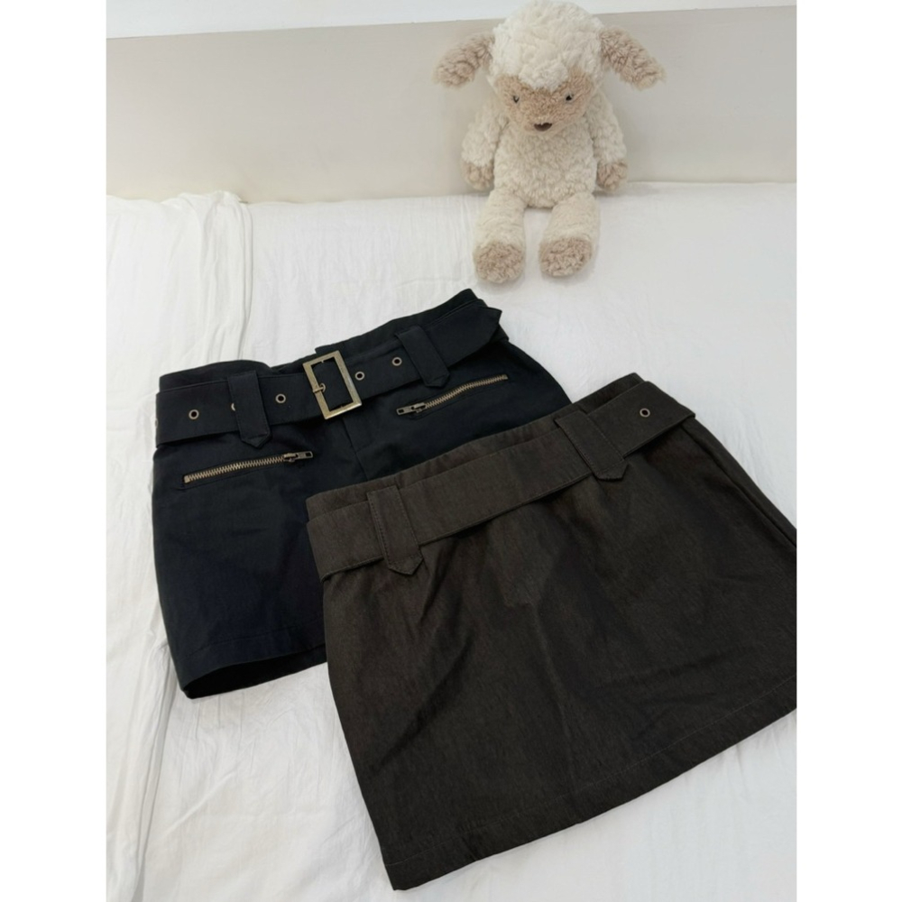 bunny_stall 不撞款的率性工裝風短裙/有內襯/S-L-細節圖9