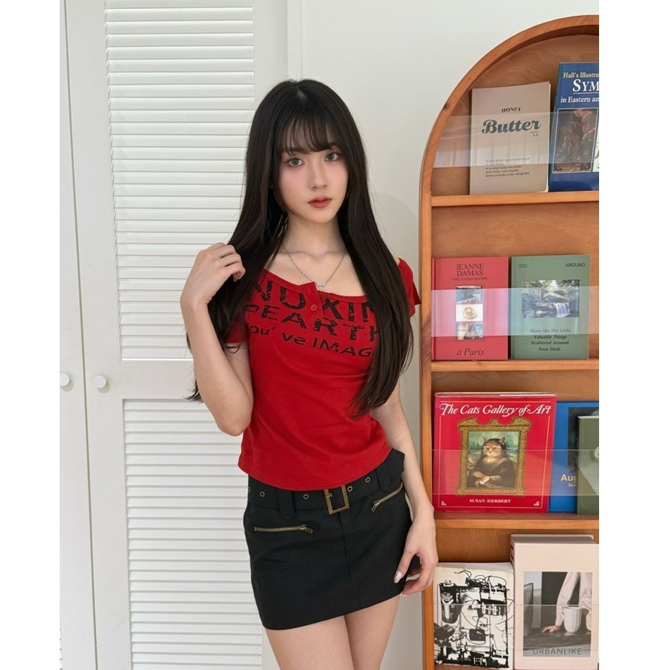 bunny_stall (現貨)不撞款的率性工裝風短裙/有內襯/S-L-細節圖2