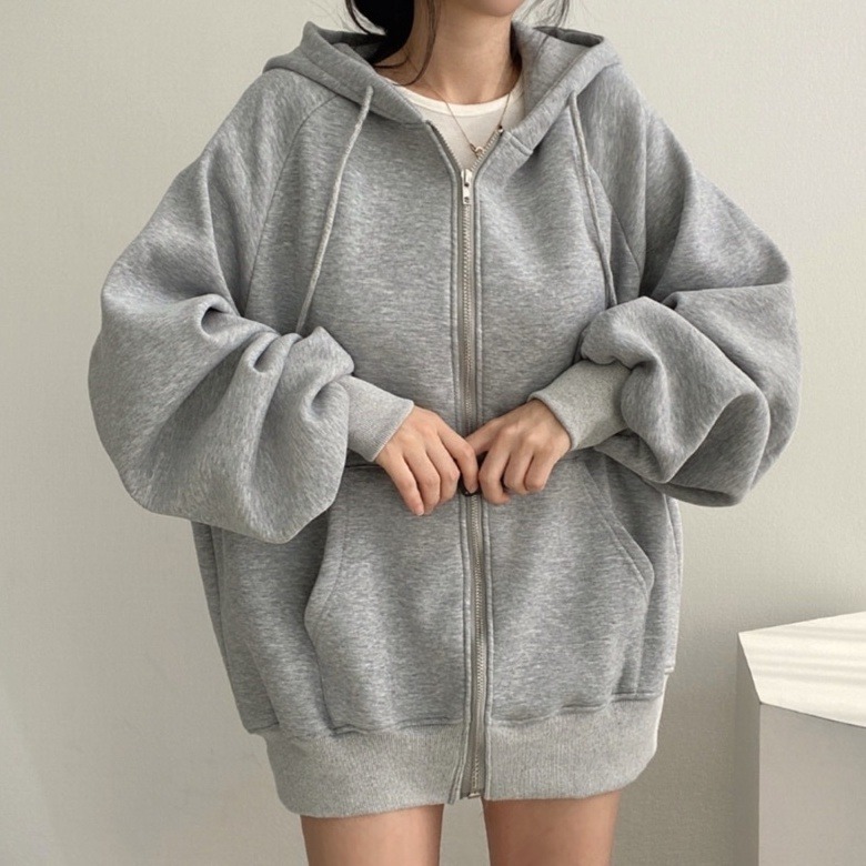 bunny_stall (現貨)永不過時🍂寬鬆顯瘦的慵懶款連帽外套/3Colors-細節圖3