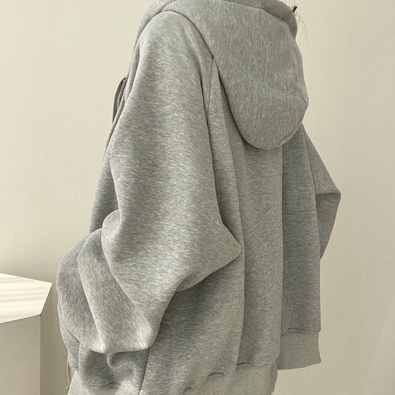 bunny_stall (現貨)永不過時🍂寬鬆顯瘦的慵懶款連帽外套/3Colors-細節圖4