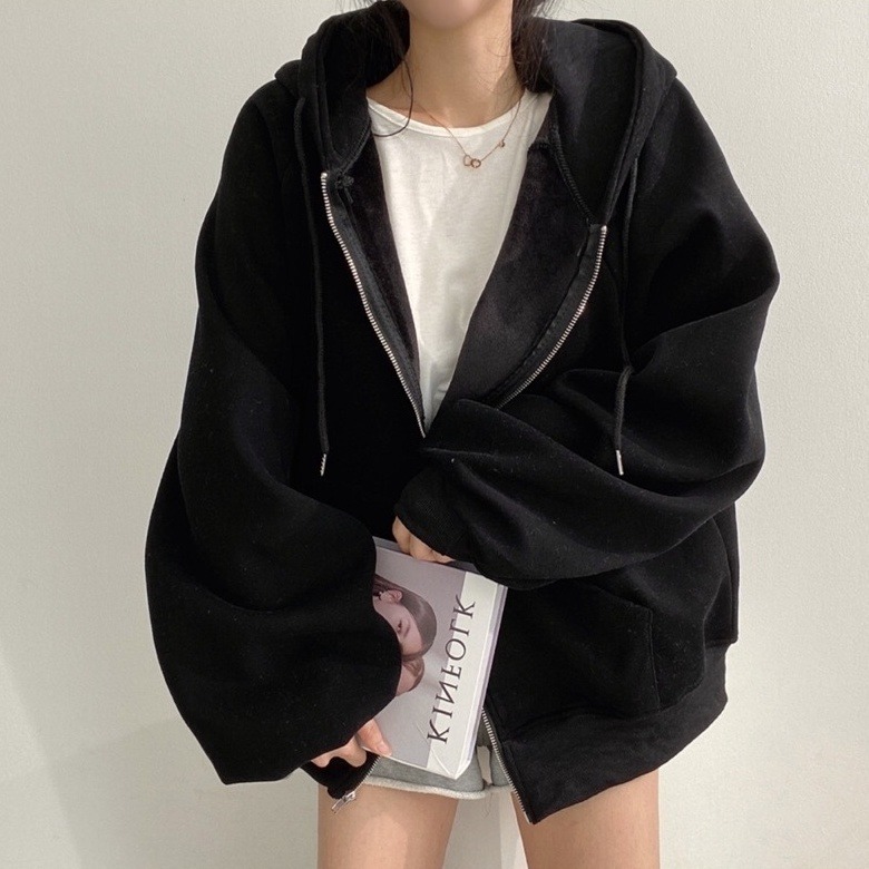 bunny_stall (現貨)永不過時🍂寬鬆顯瘦的慵懶款連帽外套/3Colors-細節圖7