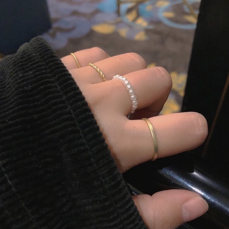 bunny_stall (現貨)幫妳搭配好好的組合戒指/四入-細節圖3