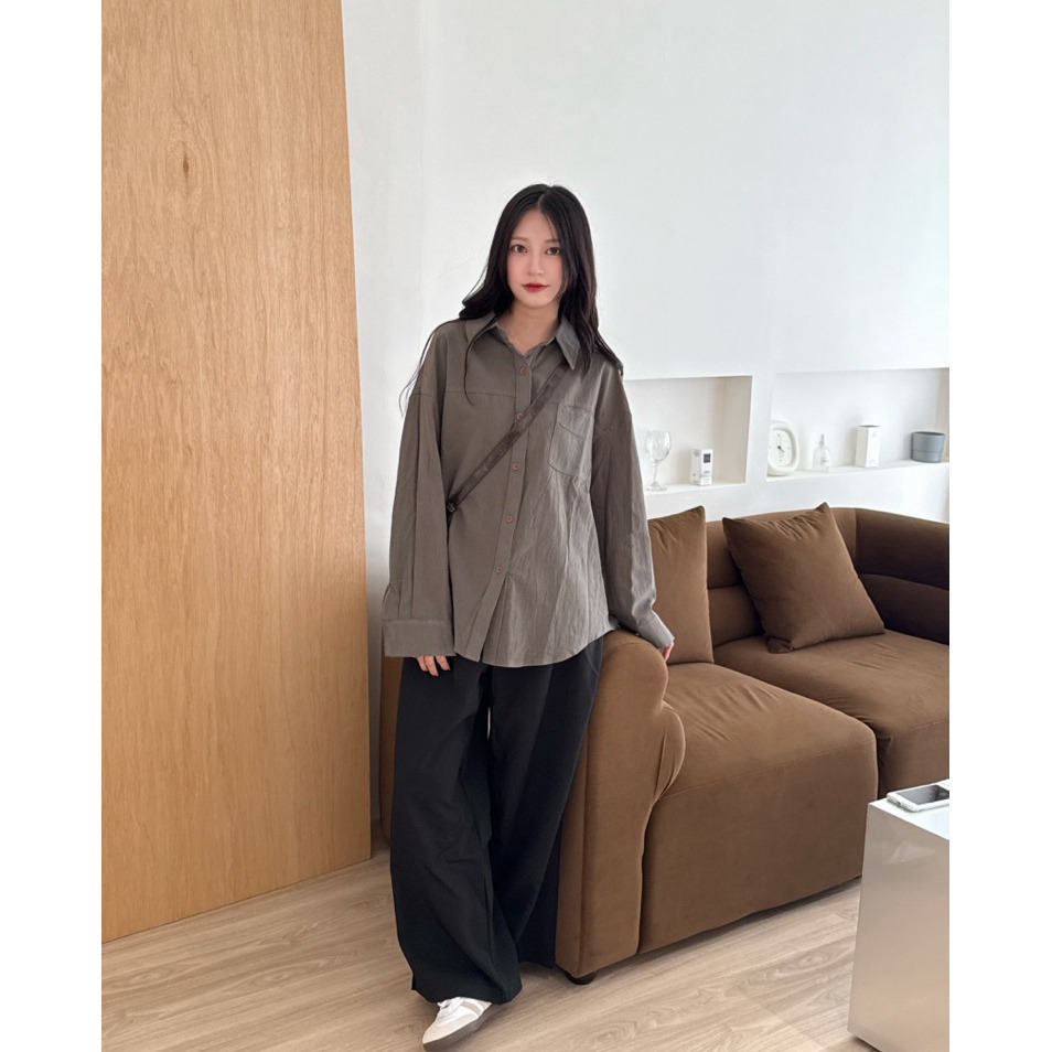 bunny_stall 秋冬款🍁有點厚度的高質感後鬆緊休閒長褲/3Colors/S-L-細節圖7