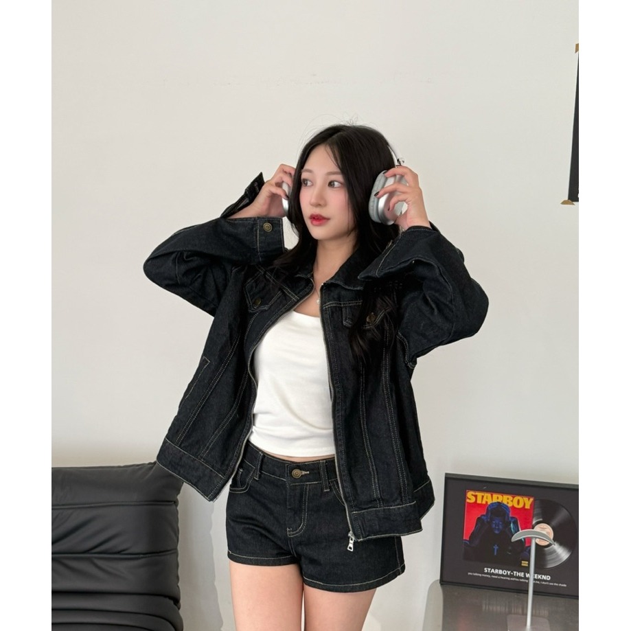 bunny_stall 丹寧日記💙質感拉滿的率性酷牛仔外套+牛仔短褲、長褲/S-L-細節圖4