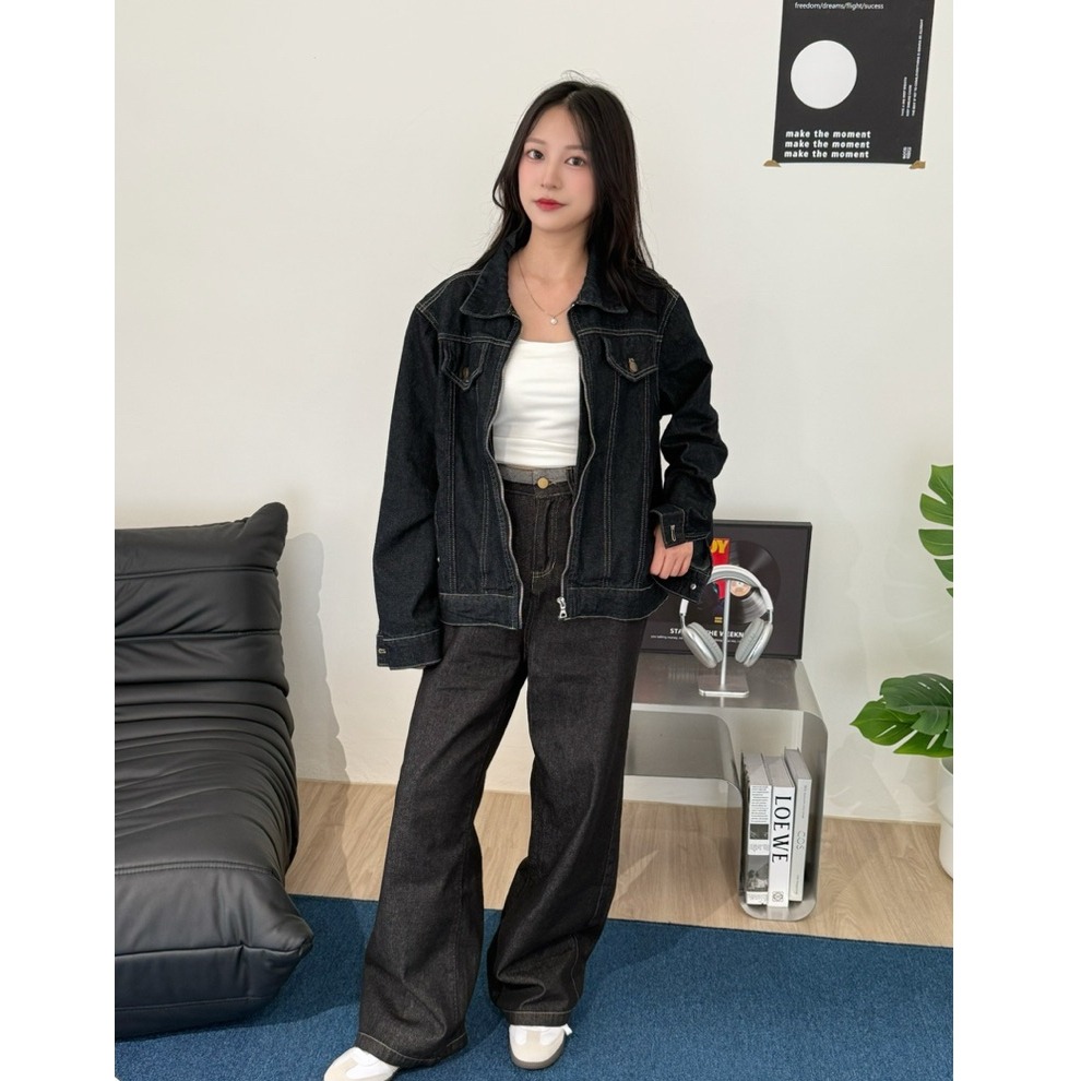 bunny_stall 丹寧日記💙質感拉滿的率性酷牛仔外套+牛仔短褲、長褲/S-L-細節圖8