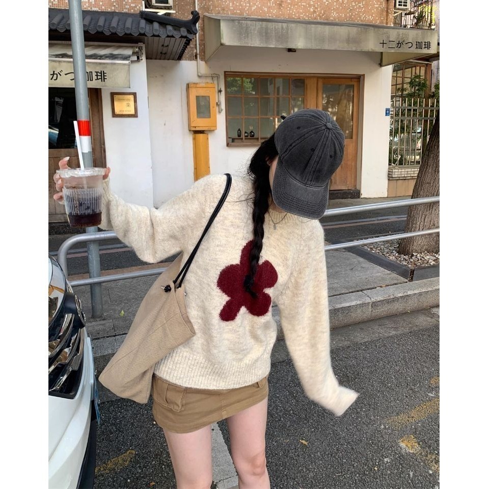 bunny_stall (現貨)如果我是一朵花🌼休閒百搭的圓領針織毛衣-細節圖7