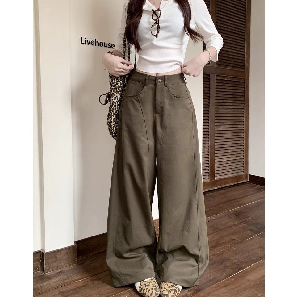 bunny_stall 秋冬的調色盤🎨顯高顯瘦的美式直筒休閒長褲/5Colors/S-XL-細節圖3