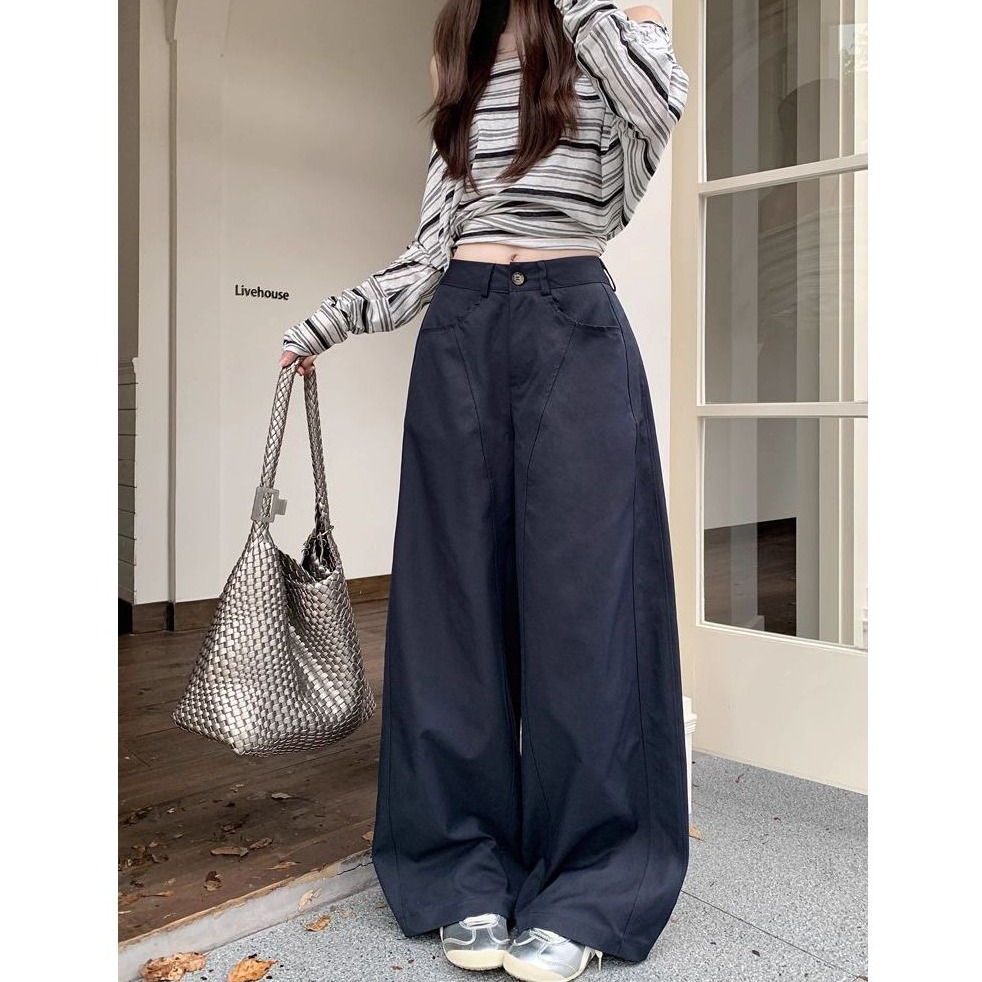 bunny_stall 秋冬的調色盤🎨顯高顯瘦的美式直筒休閒長褲/5Colors/S-XL-細節圖5