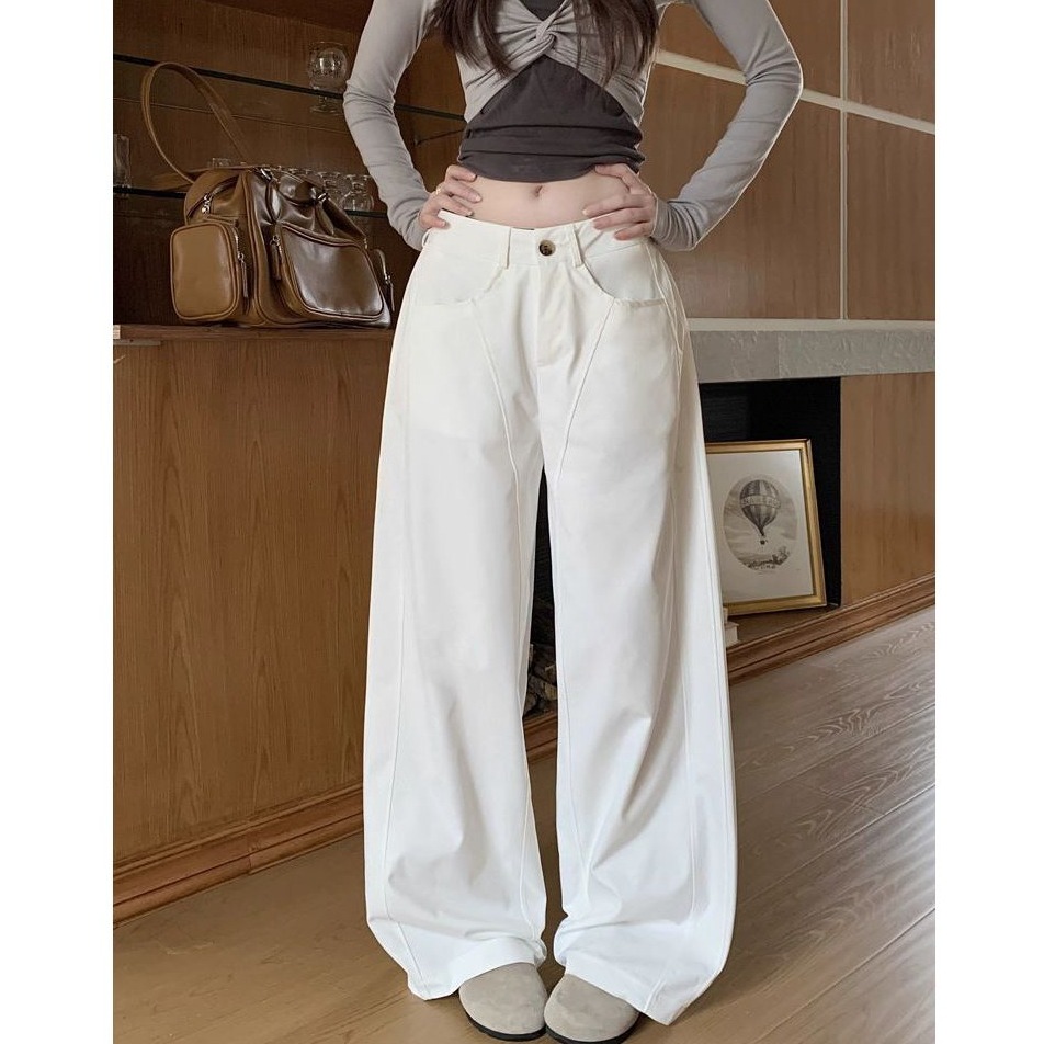 bunny_stall 秋冬的調色盤🎨顯高顯瘦的美式直筒休閒長褲/5Colors/S-XL-細節圖8