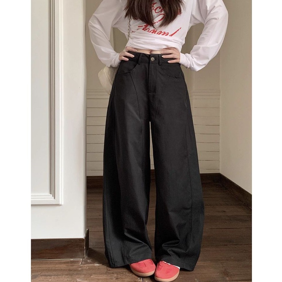 bunny_stall 秋冬的調色盤🎨顯高顯瘦的美式直筒休閒長褲/5Colors/S-XL-細節圖9