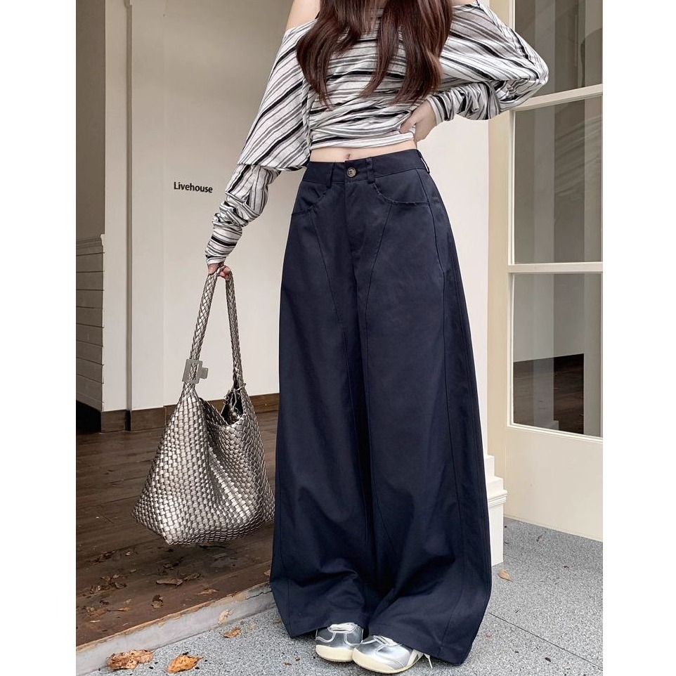 bunny_stall 秋冬的調色盤🎨顯高顯瘦的美式直筒休閒長褲/5Colors/S-XL-規格圖9