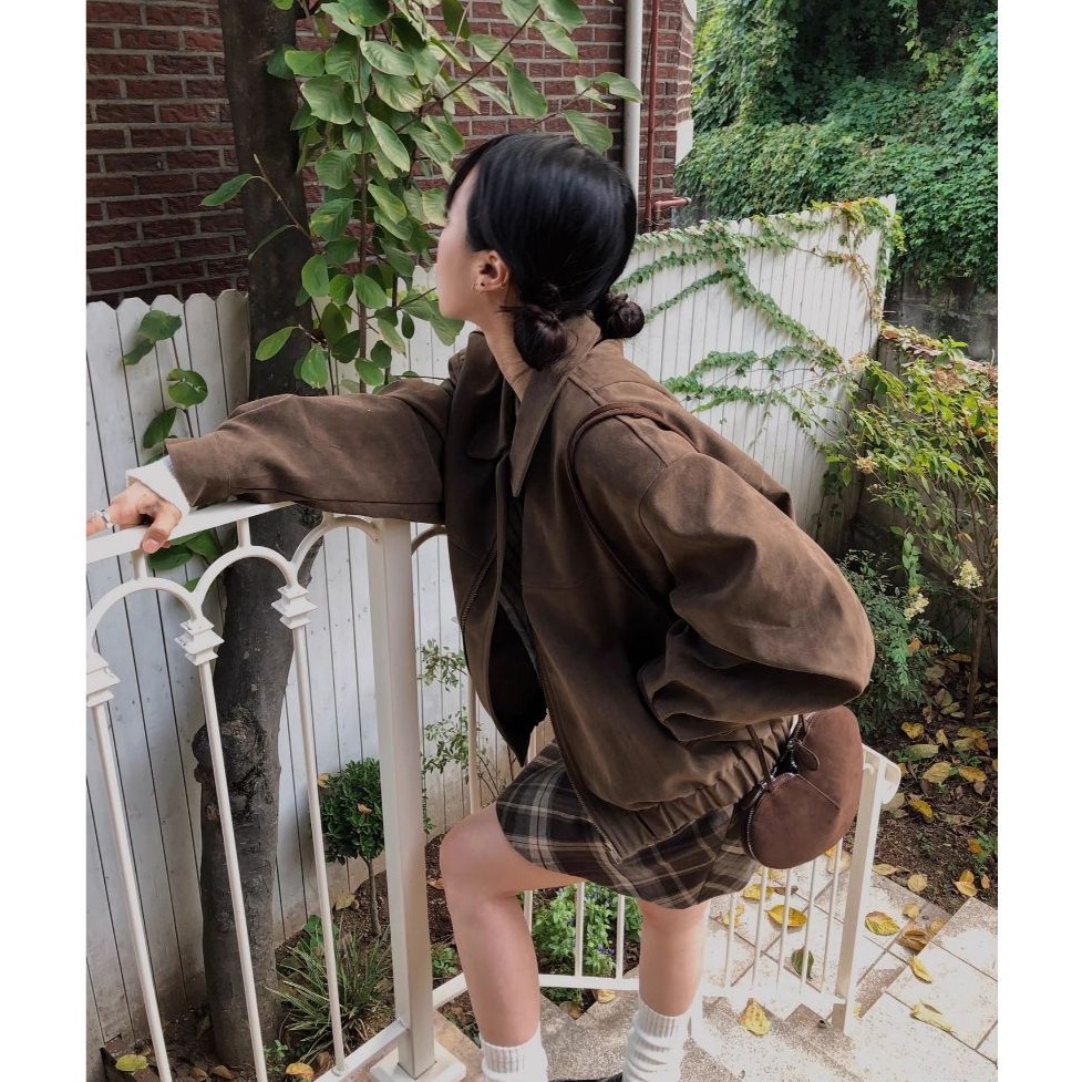 bunny_stall 楓糖色調🤎今年必收的美拉德麂皮絨休閒外套-細節圖2