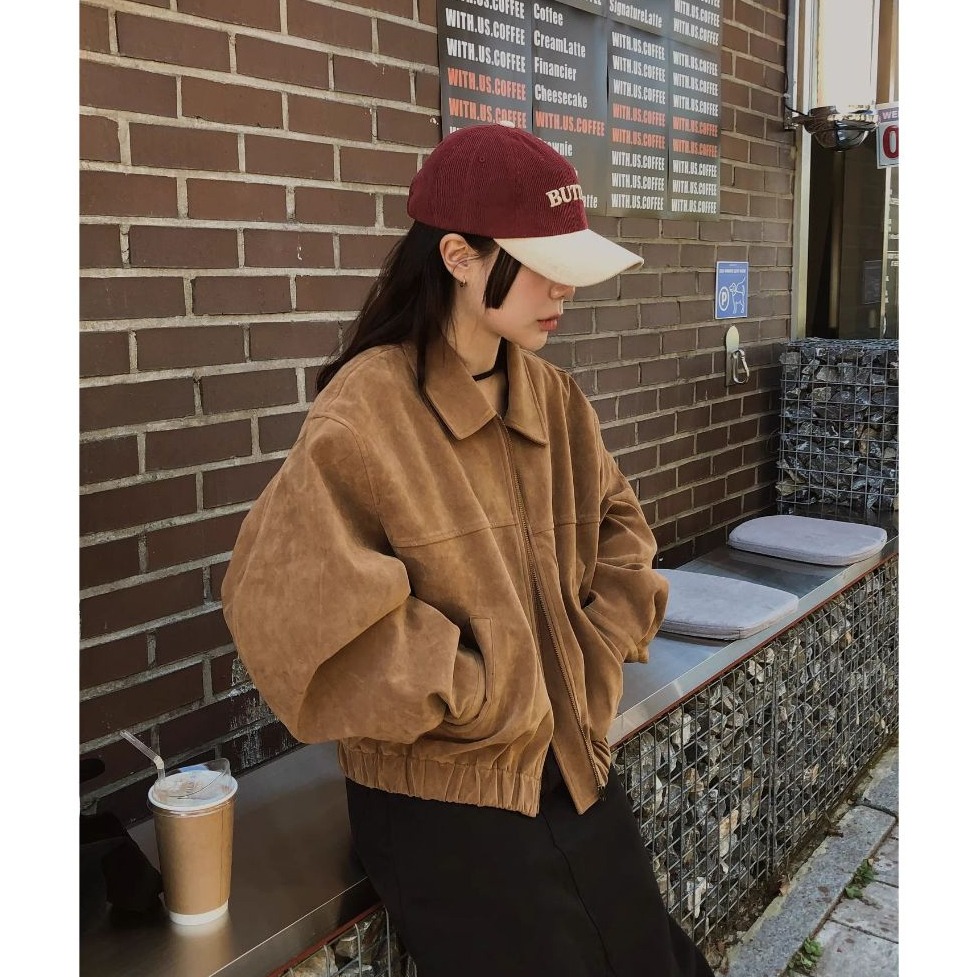bunny_stall 楓糖色調🤎今年必收的美拉德麂皮絨休閒外套-細節圖6