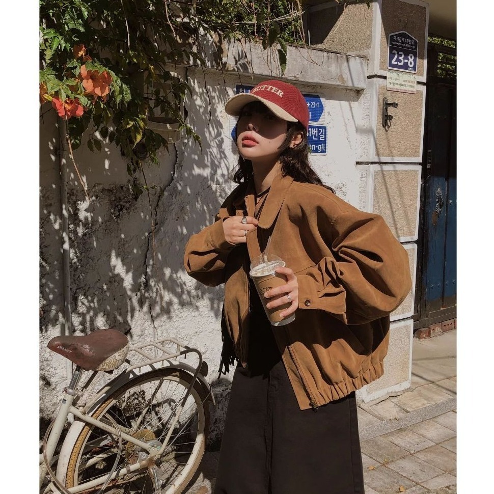 bunny_stall 楓糖色調🤎今年必收的美拉德麂皮絨休閒外套-細節圖7