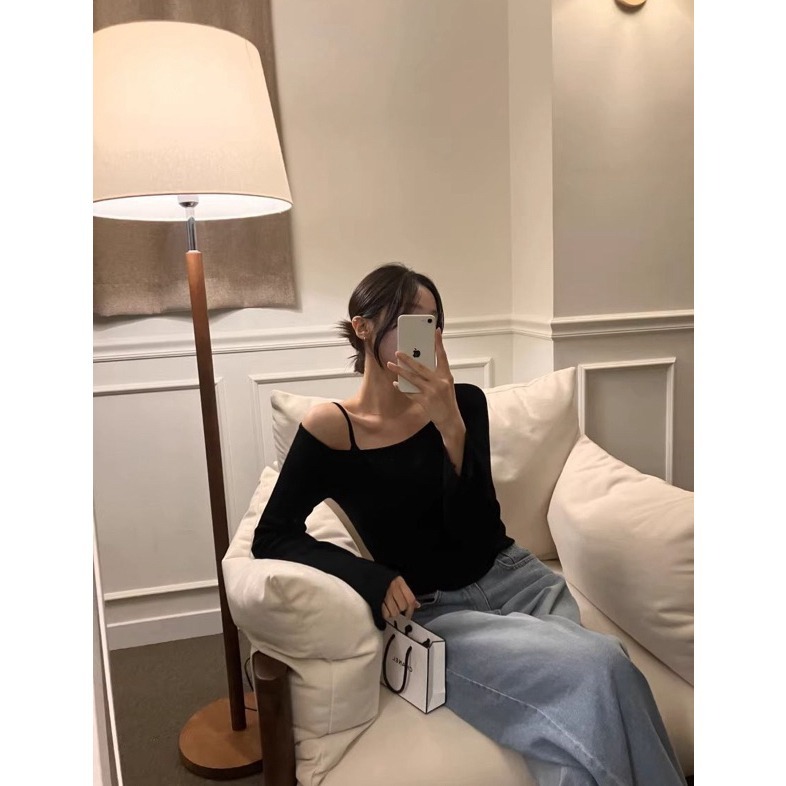 bunny_stall 🩶越看越好看的純色氣質露肩針織衫/3Colors-細節圖8