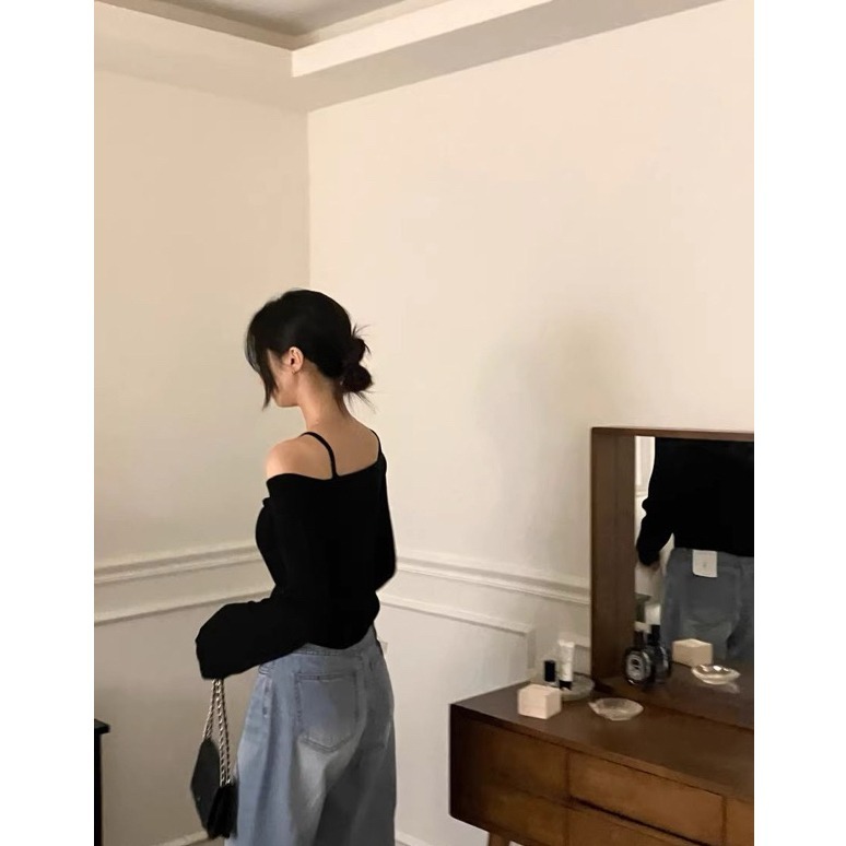 bunny_stall 🩶越看越好看的純色氣質露肩針織衫/3Colors-細節圖9