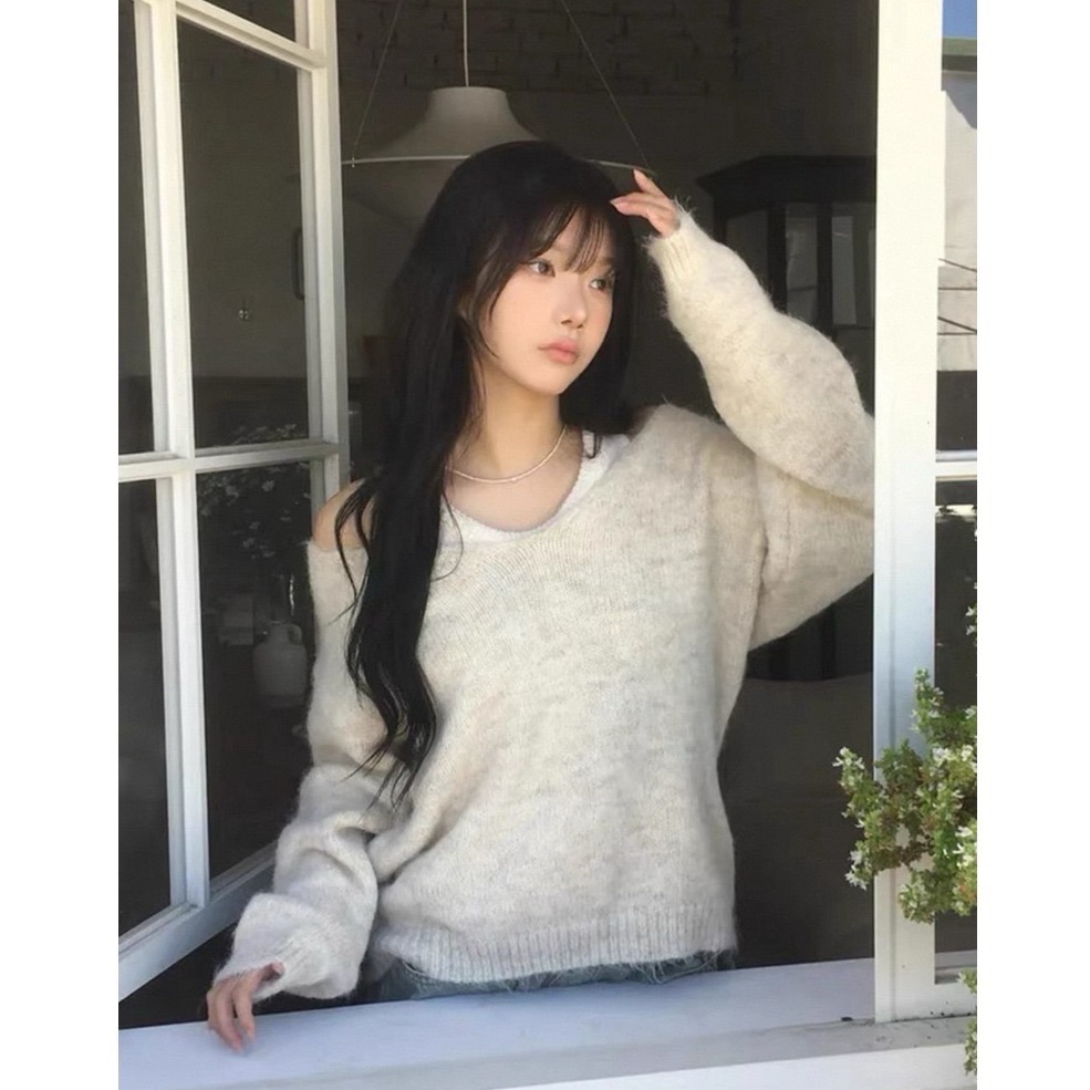 bunny_stall (現貨)跟著韓系小姊姊這樣穿🤍親膚柔軟的針織背心+毛衣-細節圖2