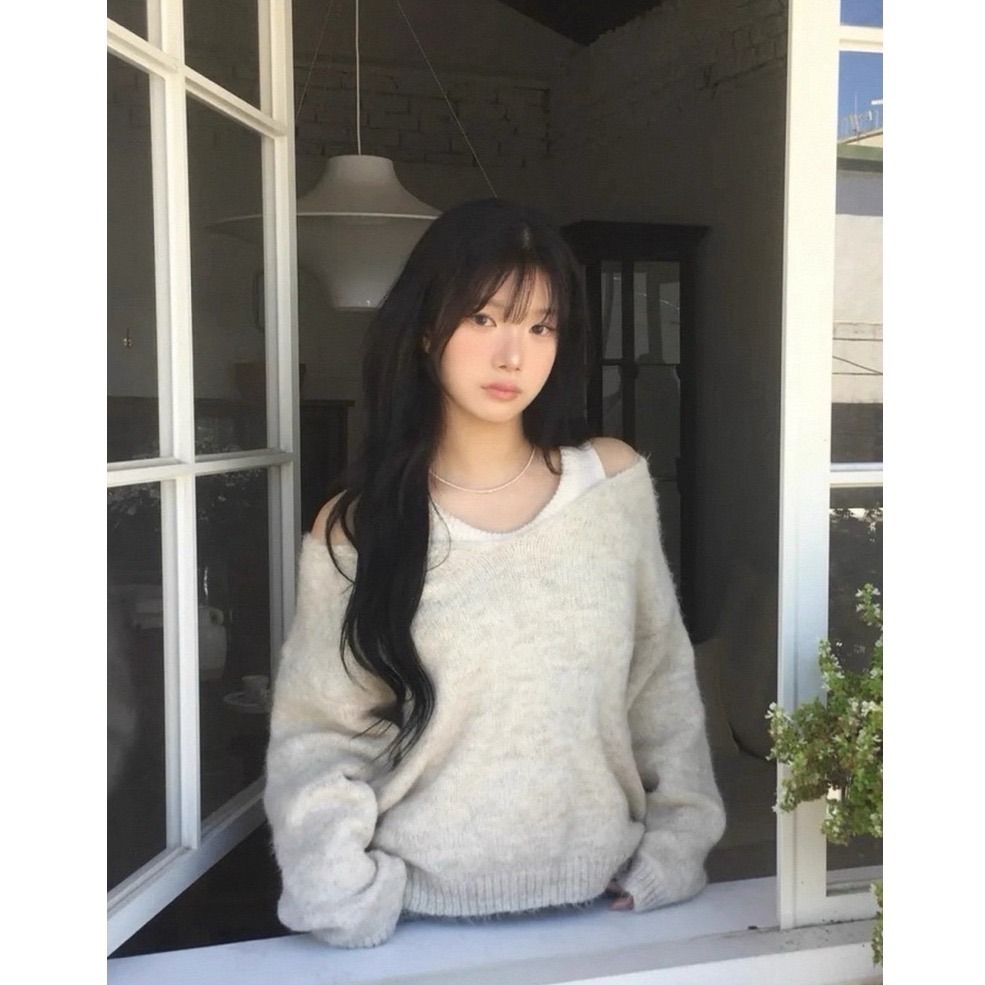 bunny_stall (現貨)跟著韓系小姊姊這樣穿🤍親膚柔軟的針織背心+毛衣-細節圖5
