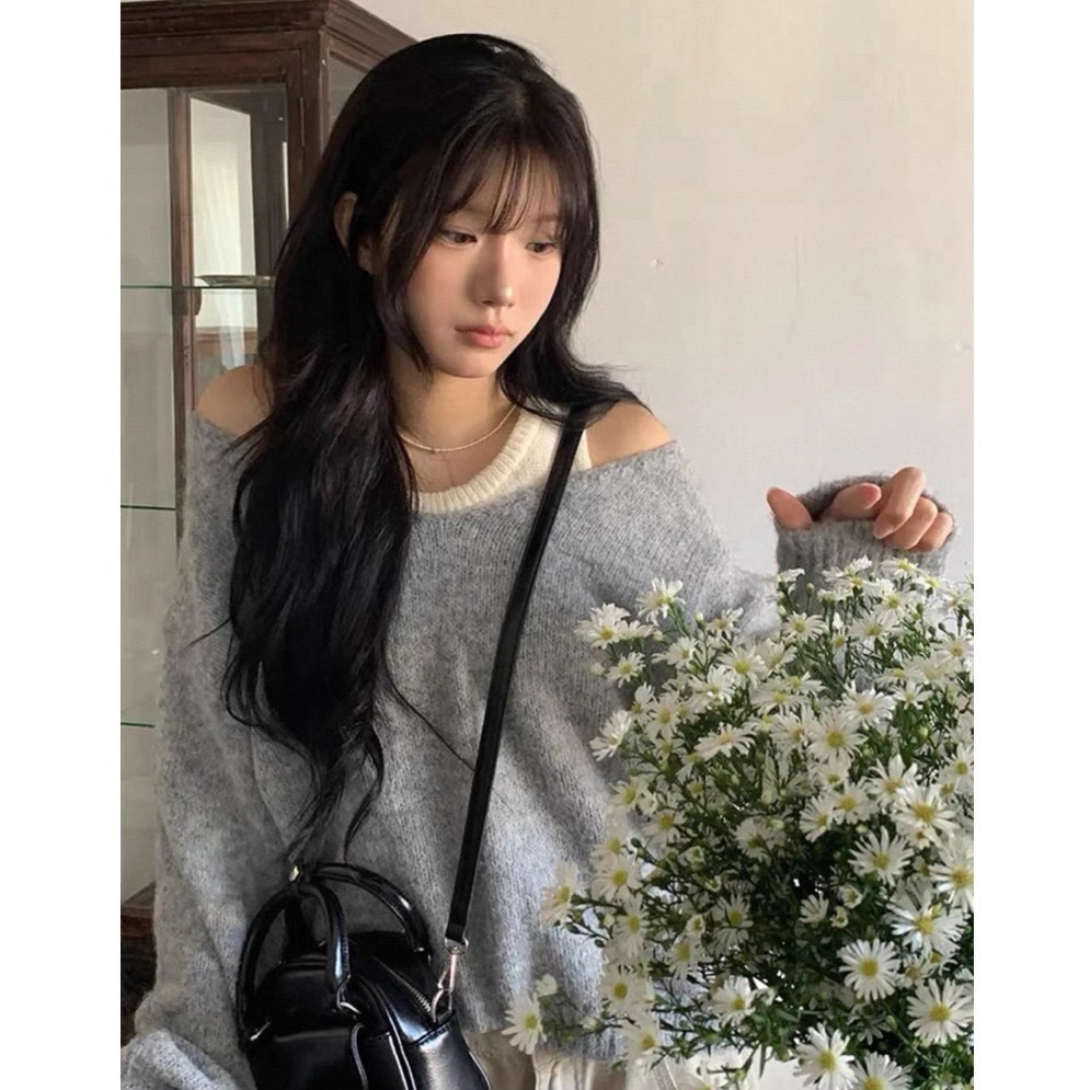 bunny_stall (現貨)跟著韓系小姊姊這樣穿🤍親膚柔軟的針織背心+毛衣-細節圖8