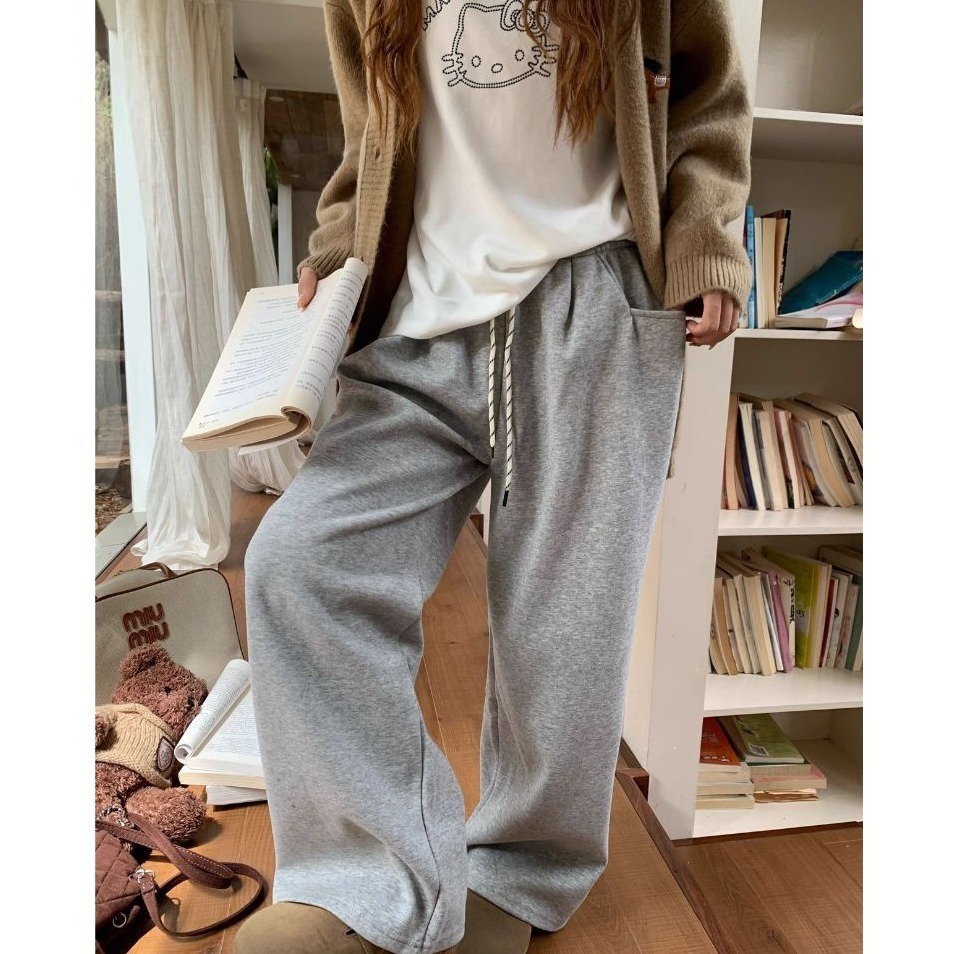 bunny_stall 完美版型！不起球的厚實款鬆緊腰休閒長褲/有口袋/4Colors/M-XL-細節圖3