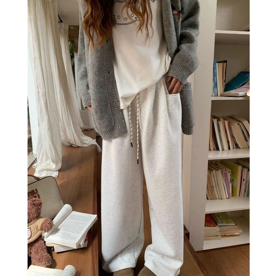 bunny_stall 完美版型！不起球的厚實款鬆緊腰休閒長褲/有口袋/4Colors/M-XL-細節圖4