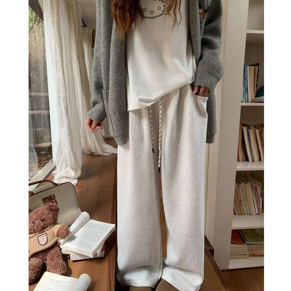 bunny_stall 完美版型！不起球的厚實款鬆緊腰休閒長褲/有口袋/4Colors/M-XL-細節圖5