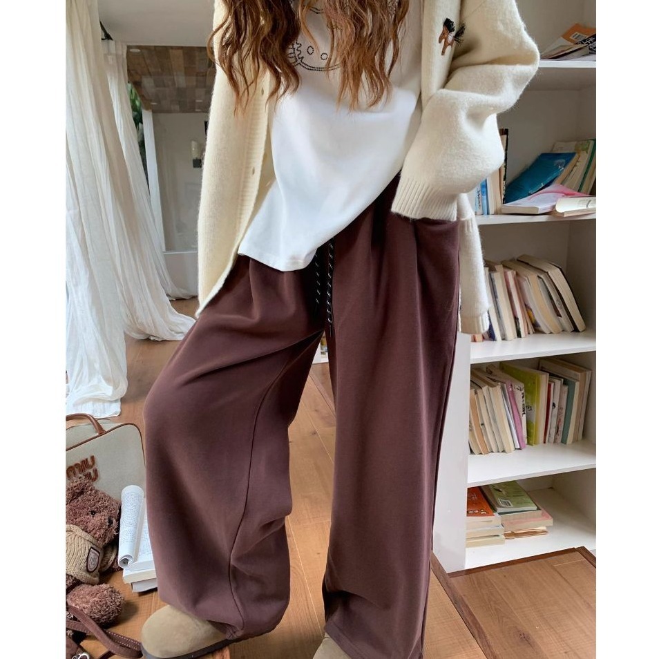 bunny_stall 完美版型！不起球的厚實款鬆緊腰休閒長褲/有口袋/4Colors/M-XL-細節圖7