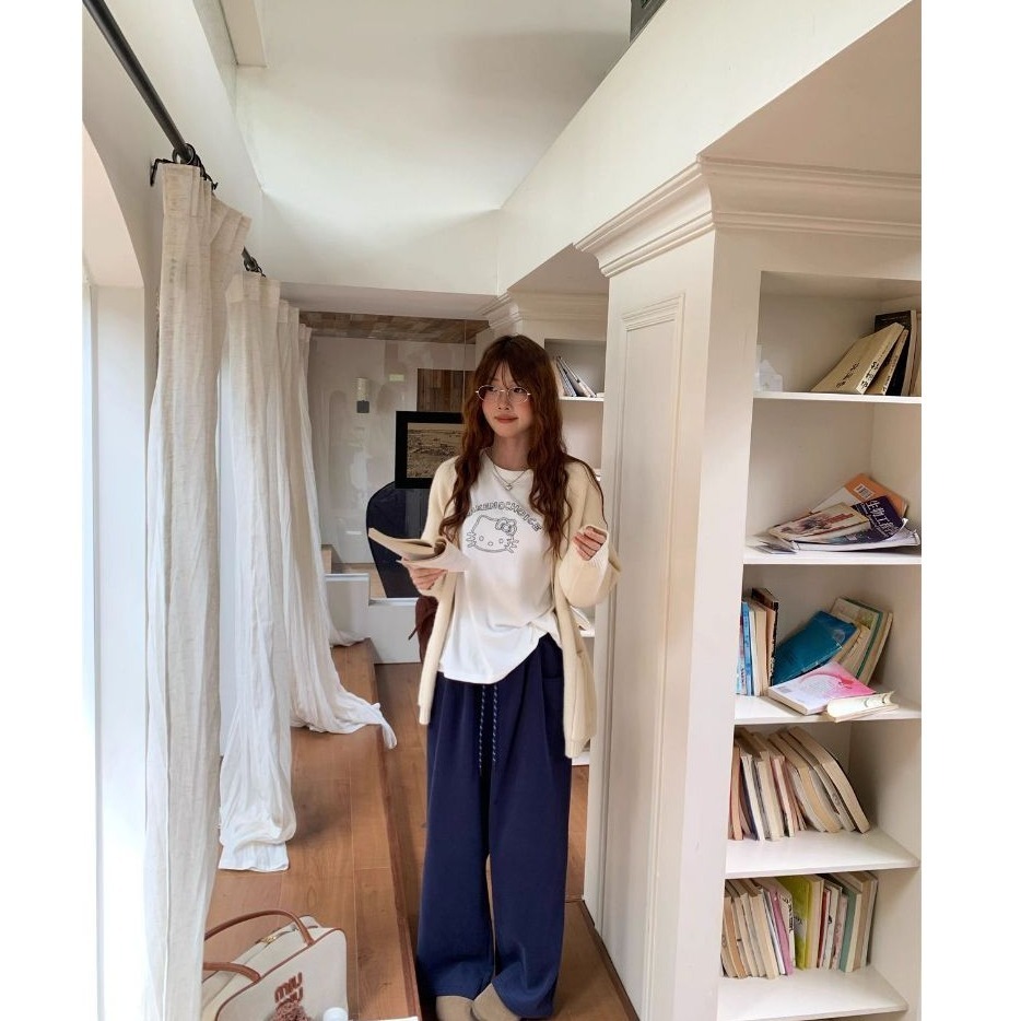 bunny_stall 完美版型！不起球的厚實款鬆緊腰休閒長褲/有口袋/4Colors/M-XL-細節圖9