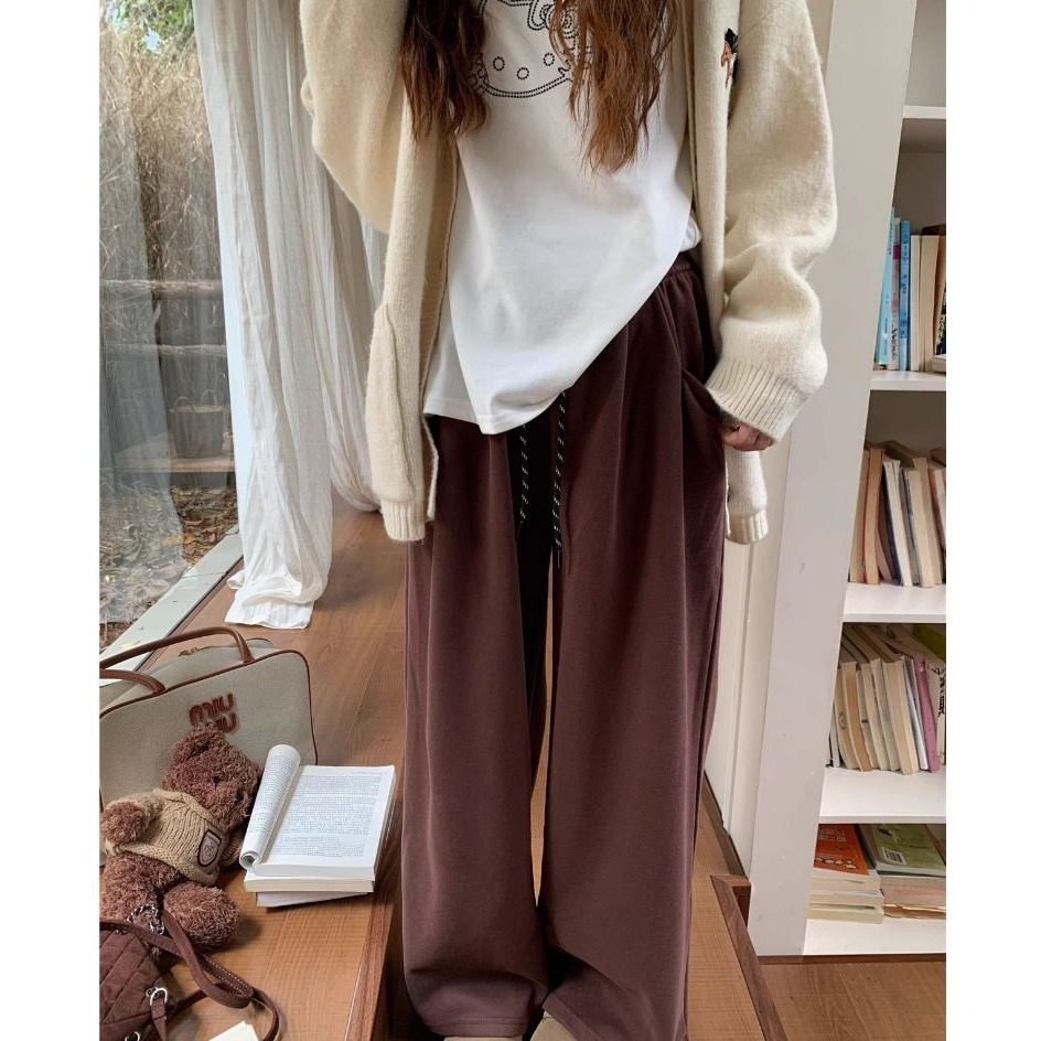 bunny_stall 完美版型！不起球的厚實款鬆緊腰休閒長褲/有口袋/4Colors/M-XL-規格圖9