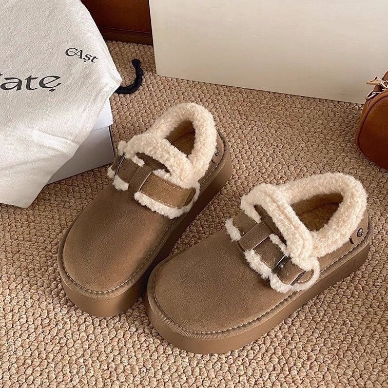 bunny_stall (現貨)愛戀冬日🤎暖心絨面的保暖厚底雪靴/勃肯短靴-規格圖8