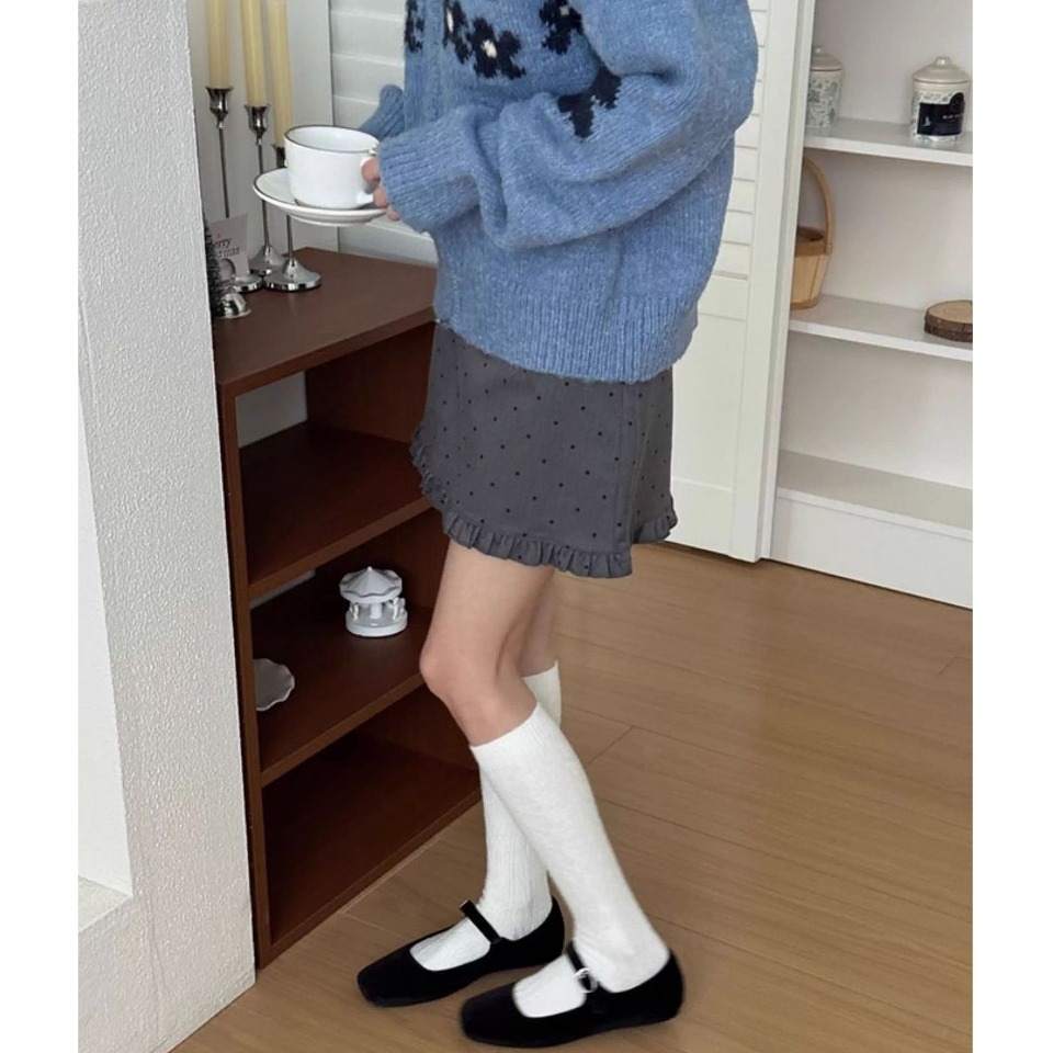 bunny_stall 秋冬加厚保暖款🤎復古麻花中筒襪、小腿襪/5Colors-細節圖7