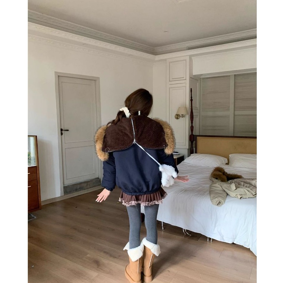 bunny_stall 細節滿分💗讓妳暖呼呼的牛角扣鋪棉連帽外套/3Colors/S-L-細節圖6