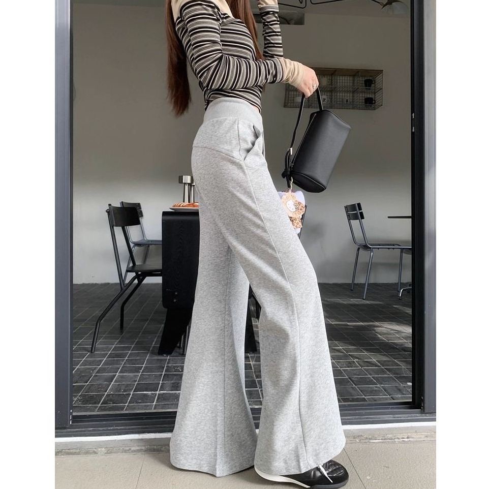 bunny_stall 怎麼穿怎麼瘦的抽繩設計鬆緊腰直筒休閒長褲/S-XL-細節圖5