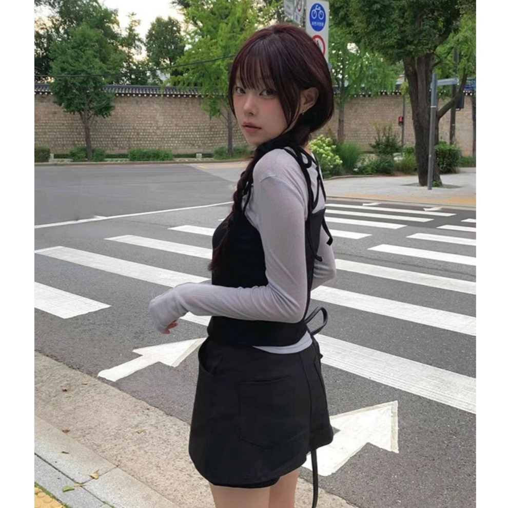 黑色褲裙S