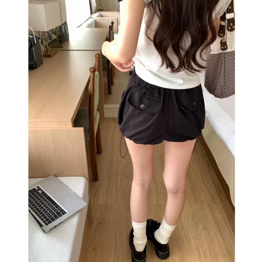 bunny_stall 層次感穿搭🎀polo領假兩件式上衣+率性工裝短褲/S-L-規格圖9