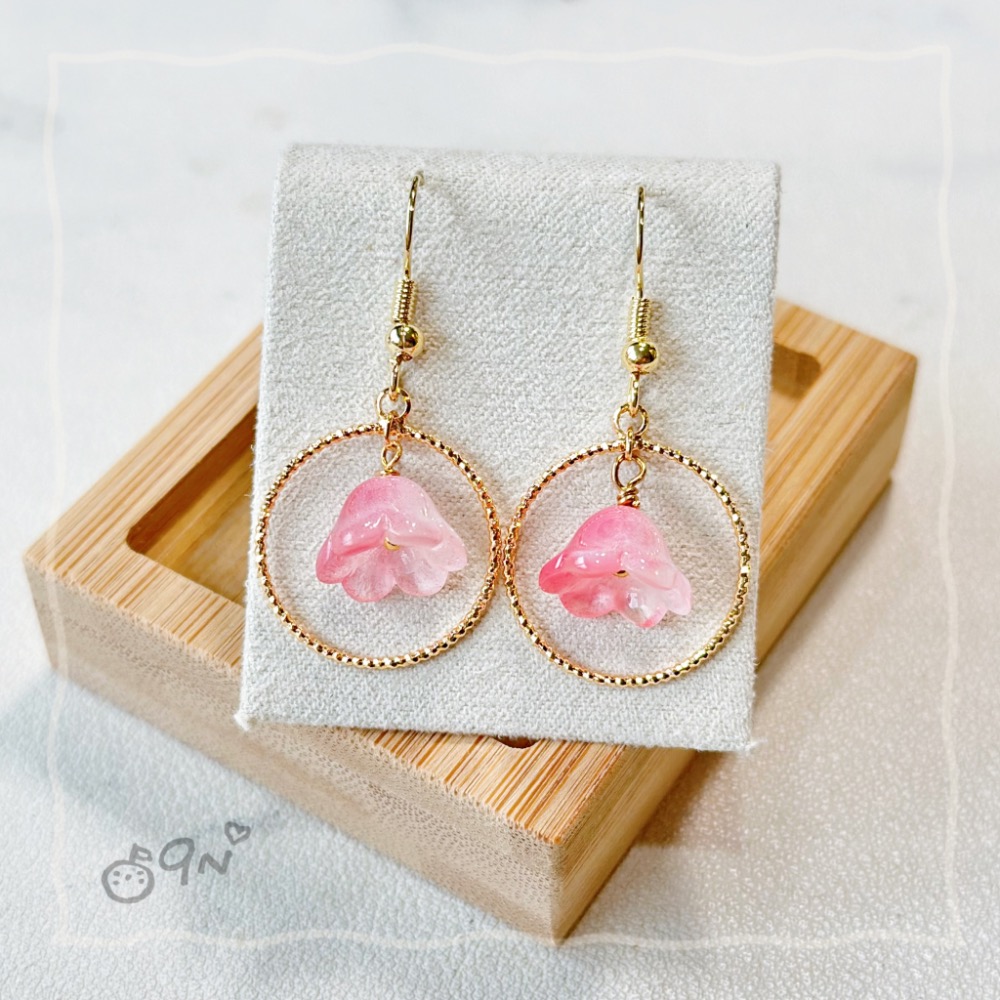 《9n手作》鈴蘭圈圈耳環-細節圖4