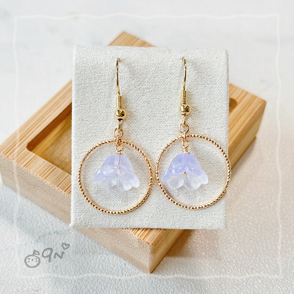 《9n手作》鈴蘭圈圈耳環-細節圖5