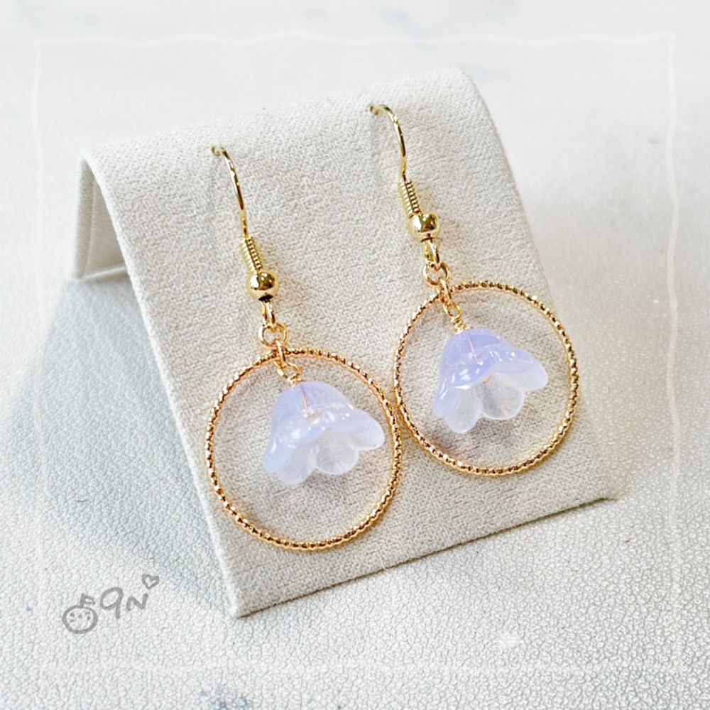 《9n手作》鈴蘭圈圈耳環-細節圖8