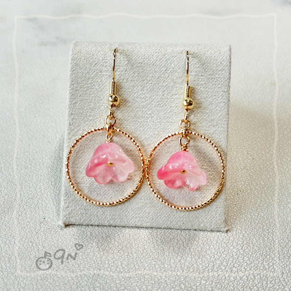 《9n手作》鈴蘭圈圈耳環-細節圖9